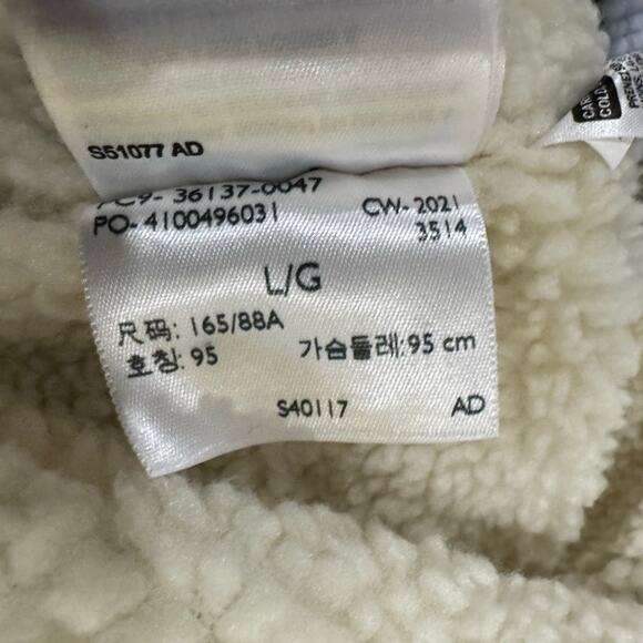 Levi’s Ex-Boyfriend Sherpa Trucker Jacket L Blue Stripe Corduroy NWT - Picture 8 of 8